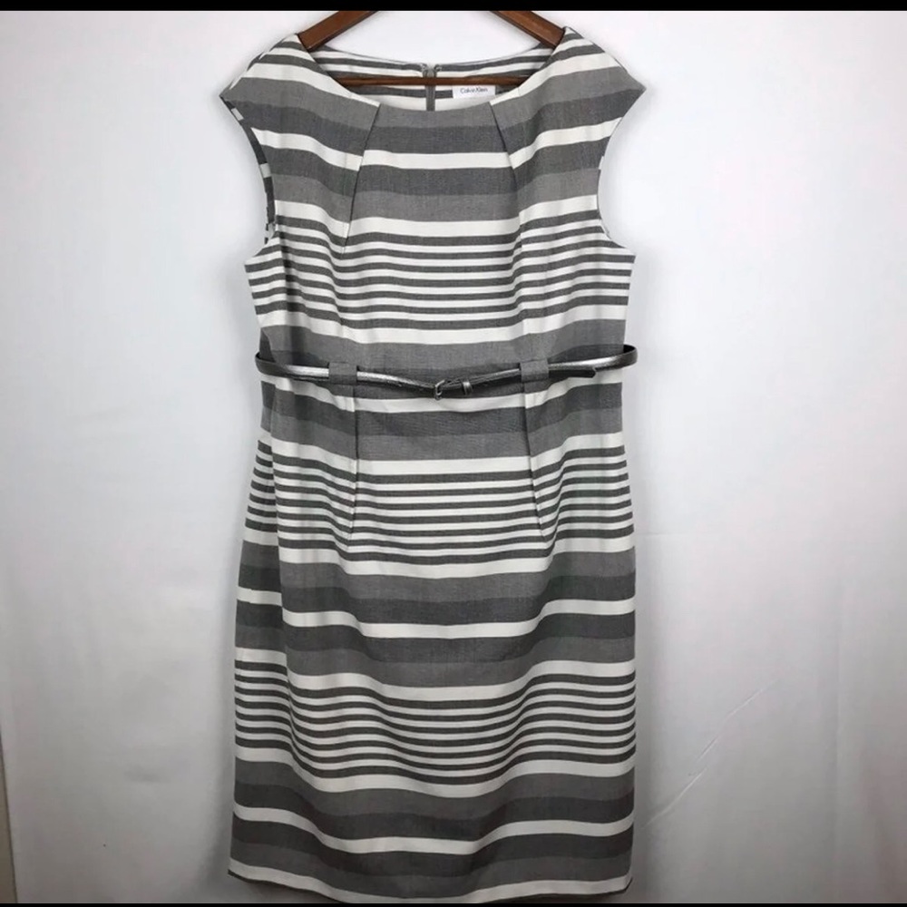 Gray and white beautiful dress from Calvin Klein